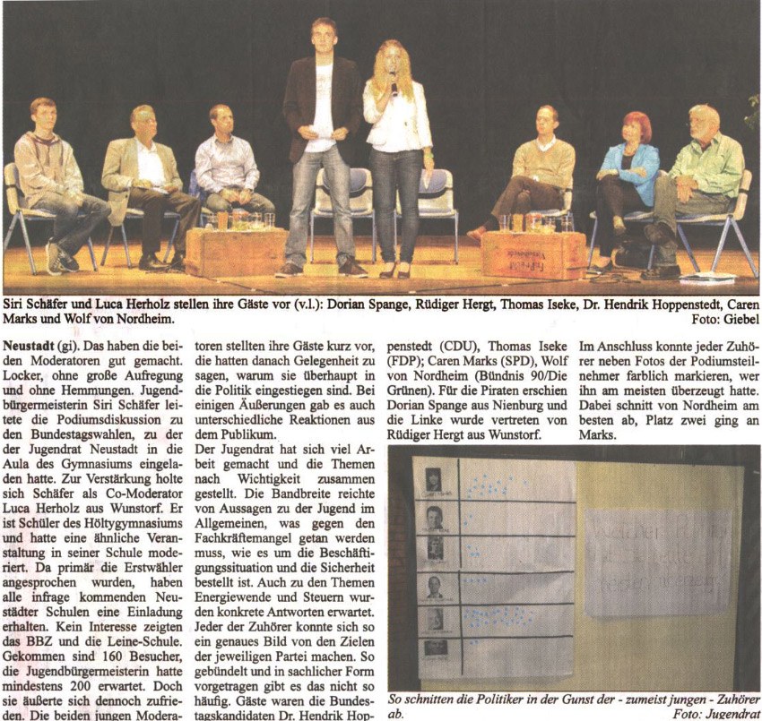 Moderatoren sind gut drauf (Bild und Text)