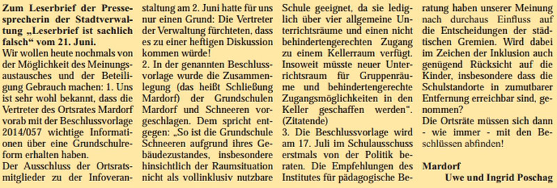 Wird auf die Kinder Rcksicht genommen? (Text)