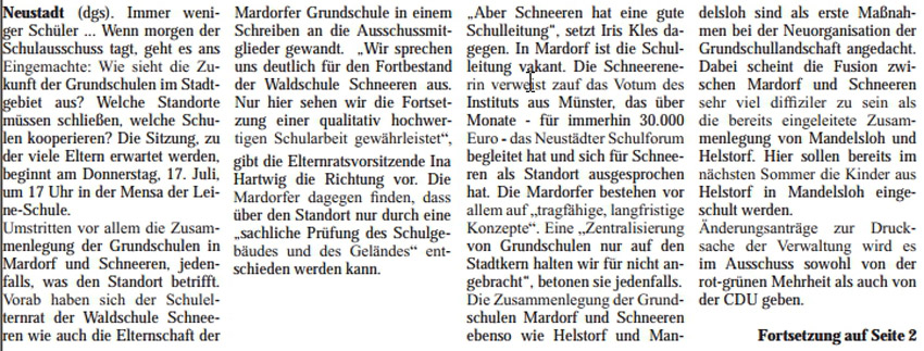 Morgen geht es ans Eingemachte (Text)