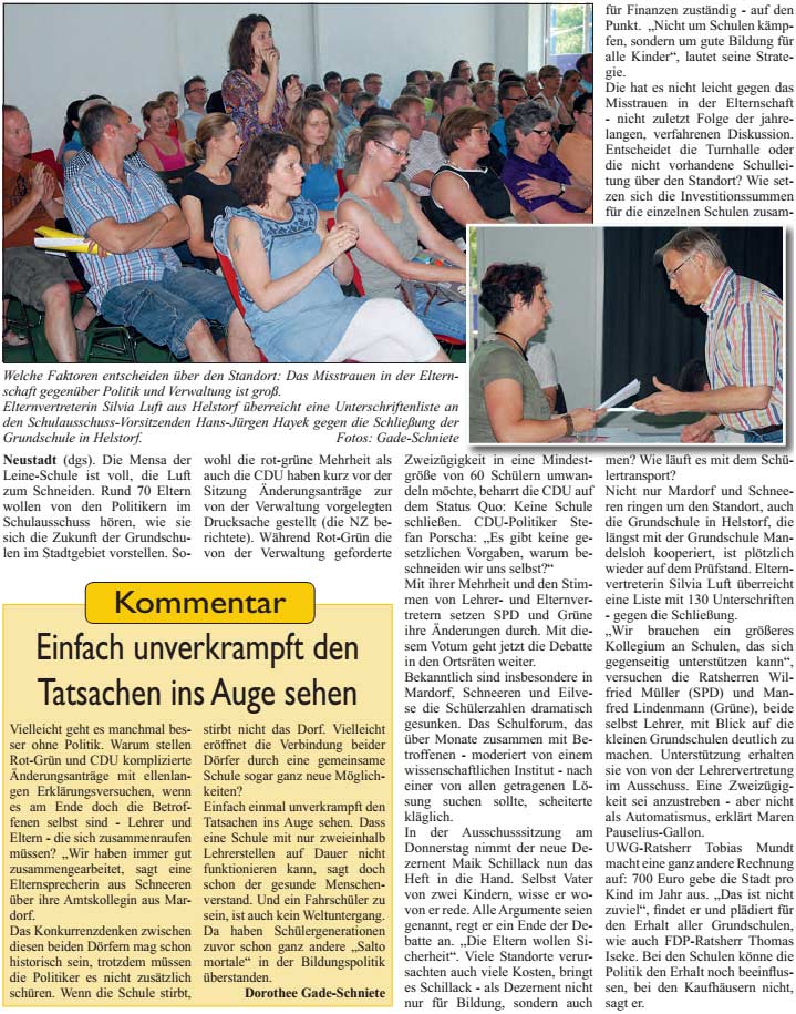 Nicht um Schulen kmpfen, sondern um gute Bildung fr alle Kinder