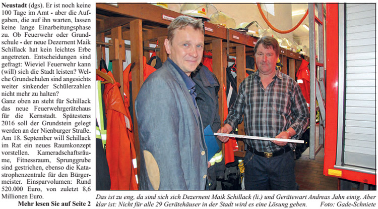 Neuer Dezernent - neuer Wind? Beim Gertehaus ber 500 000 eingespart  (Bilder und Text)