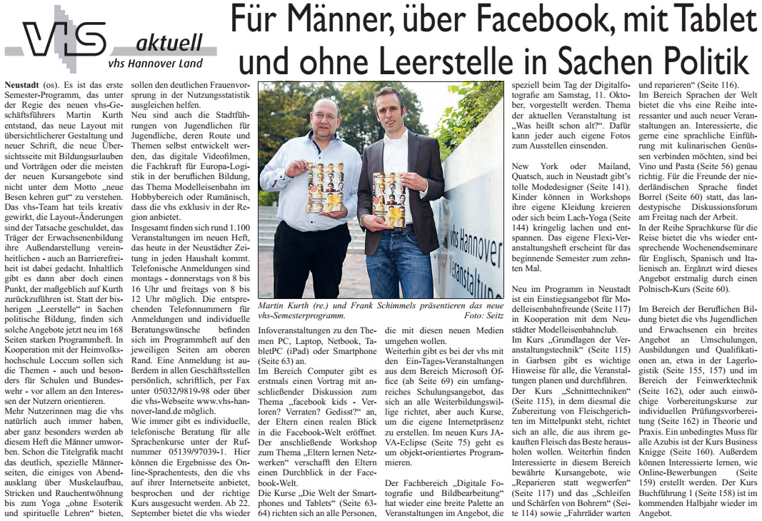 Fr Mnner, ber Facebook, mit Tablet und ohne Leerstelle in Sachen Politik (Bild und Text)