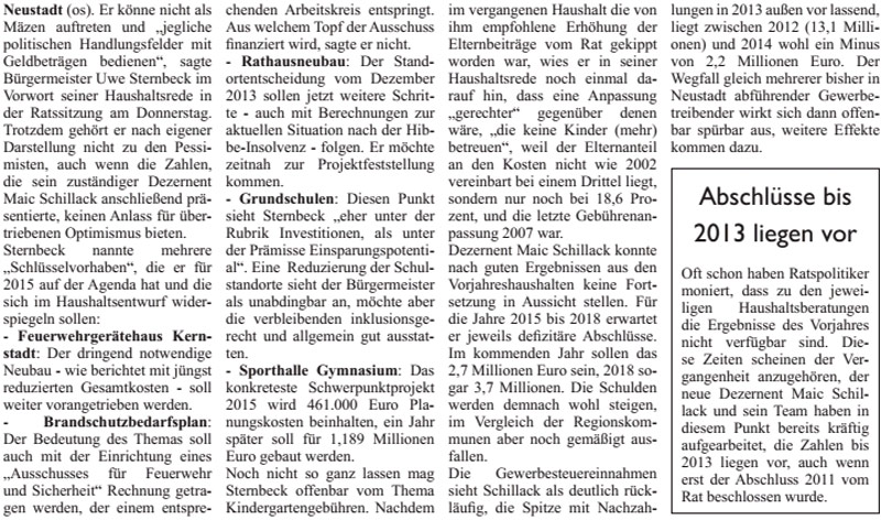 Sternbeck kann kein Mzen sein (Text)