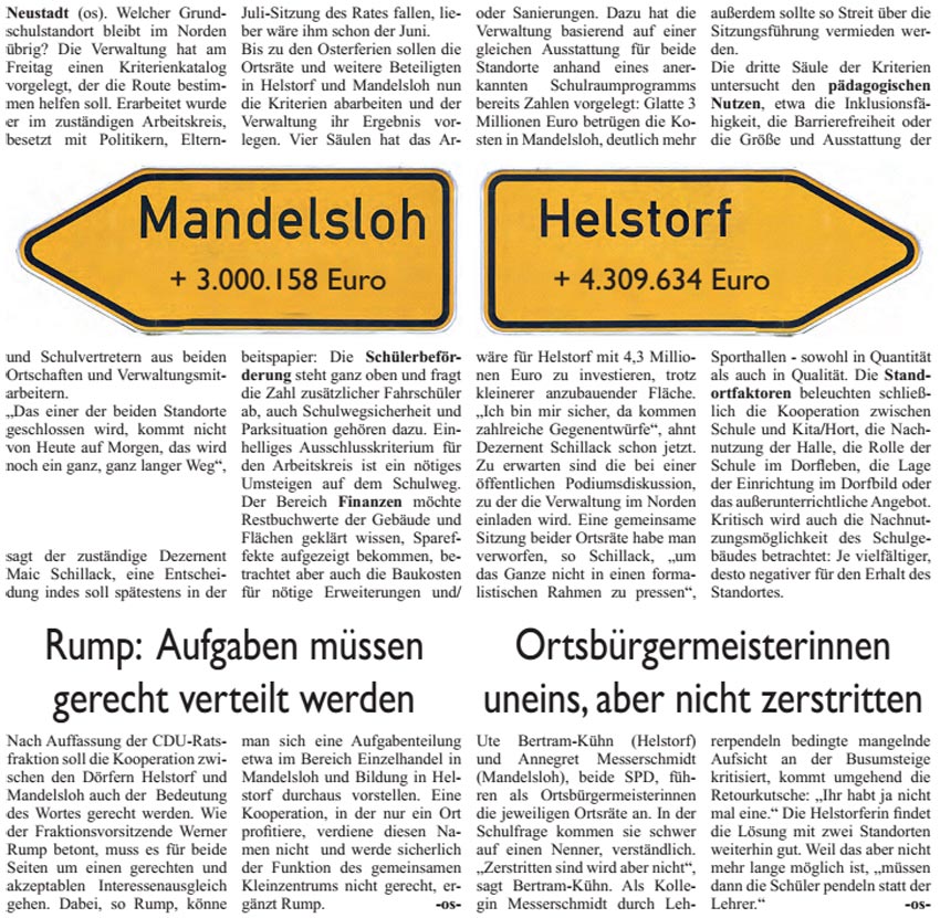 Wohin geht die Schul-Reise ? (Bild und Text)