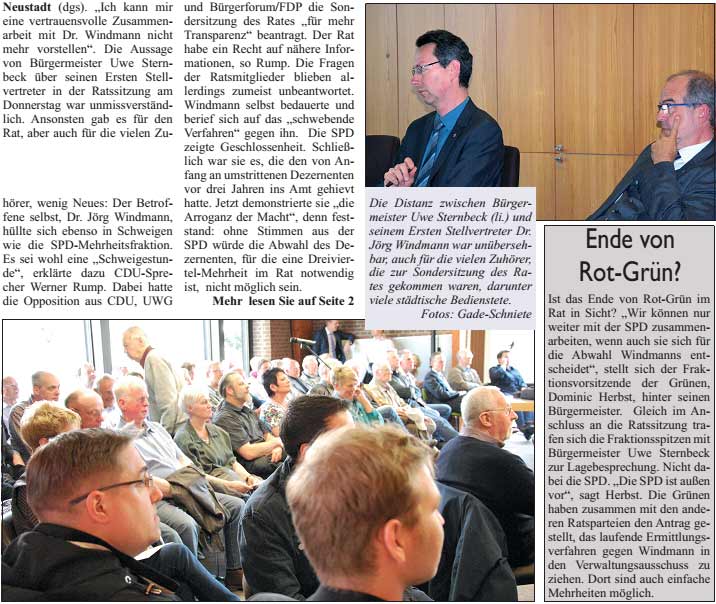 Keine vertrauensvolle Zusammenarbeit mglich - aber auch keine Abwahl (Bilder und Text)