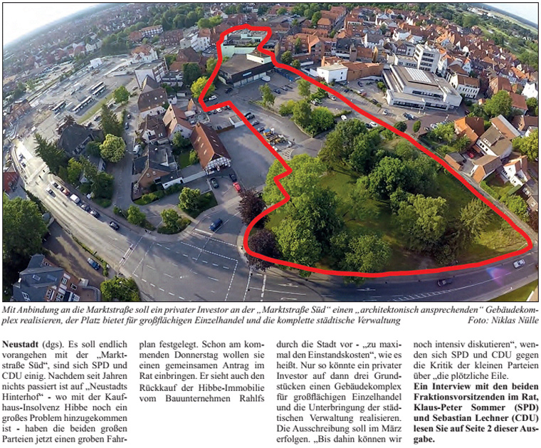 SPD und CDU einig: Rthaus und Einzelhandel an die "Marktstrae Sd" (Bild und Text)