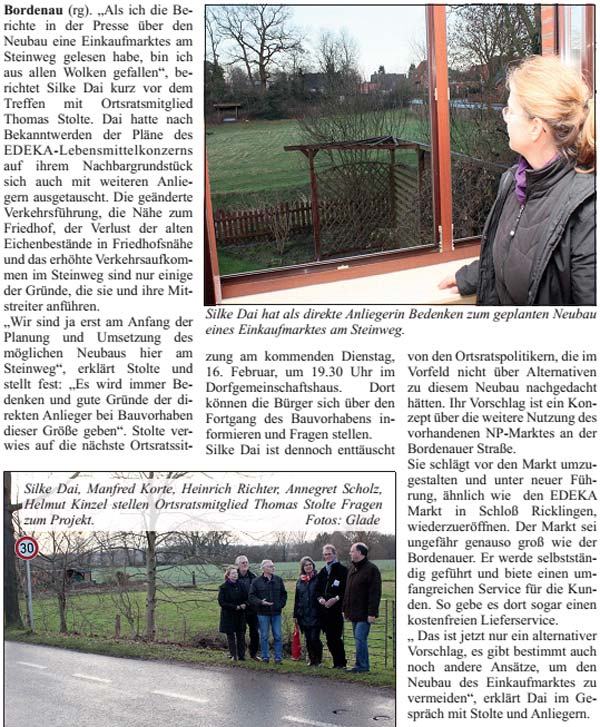 Anlieger haben Bedenken gegen neuen  Einkaufsmarkt (Text und Bilder)