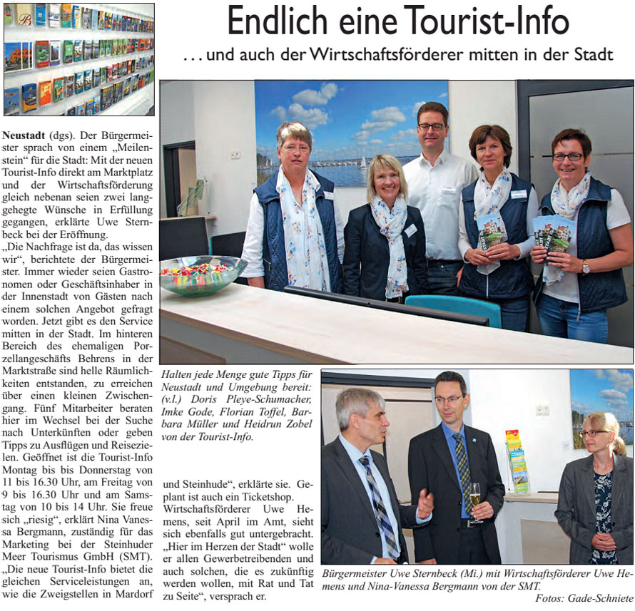 Endlich eine Tourist-Info - und auch der Wirtschaftsfrderer mitten in der Stadt