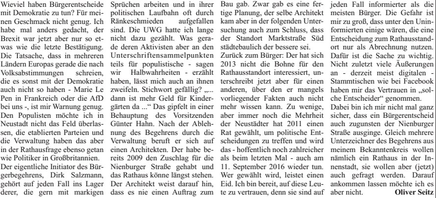 Bloß kein Rathauxit (Text)