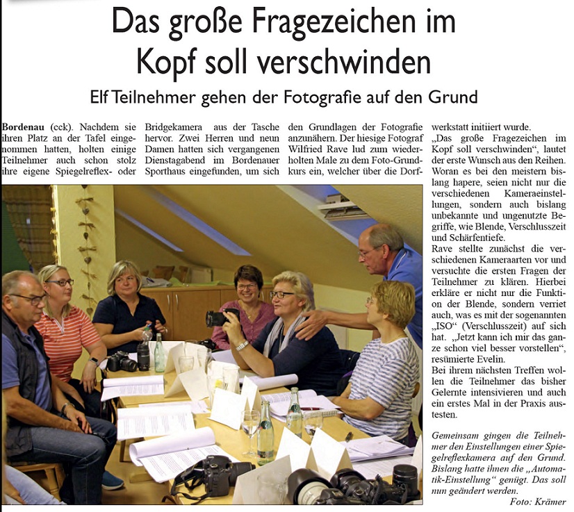 Das groe Fragezeichen im Kopf soll verschwinden (Bild und Text)