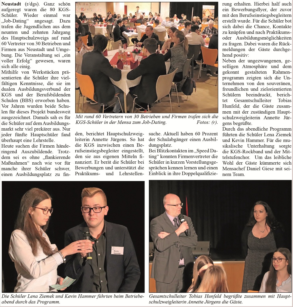 Job-Dating kommt gut an (Bilder und Text)