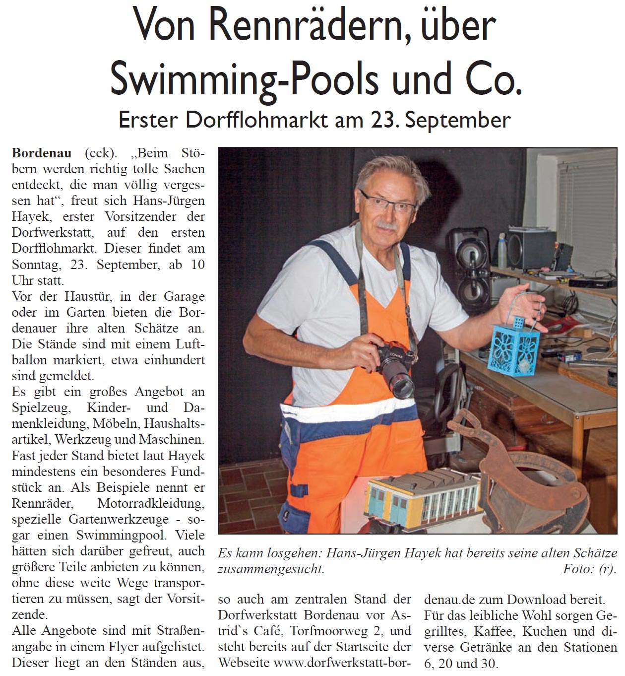 Von Rennrdern, ber Swimminig-Pools und Co. (Bild und Text)