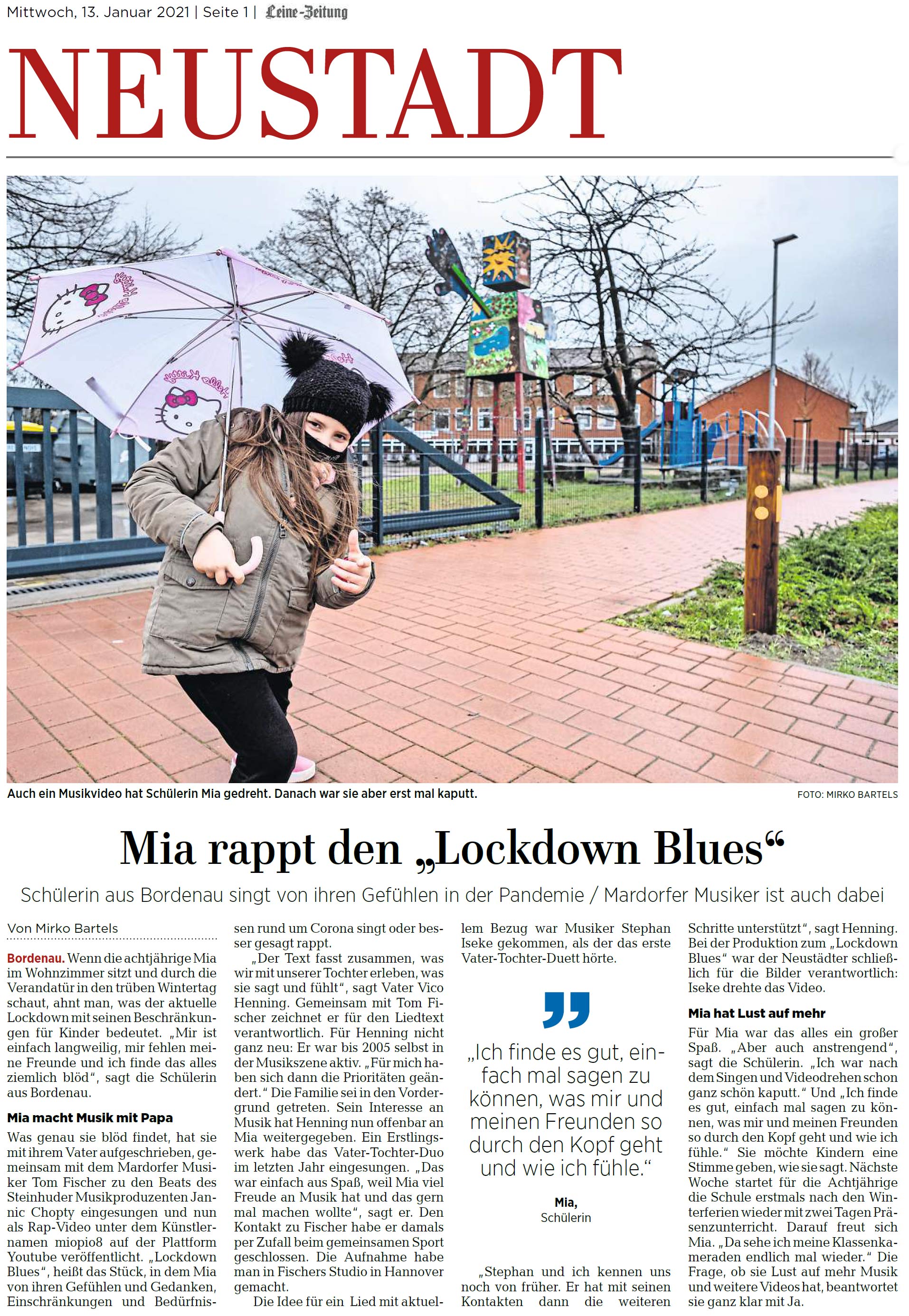 Mia rappt den "Lockdown Blues"