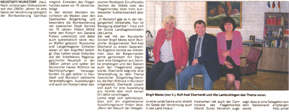 Geste der Vershnung wird mglich